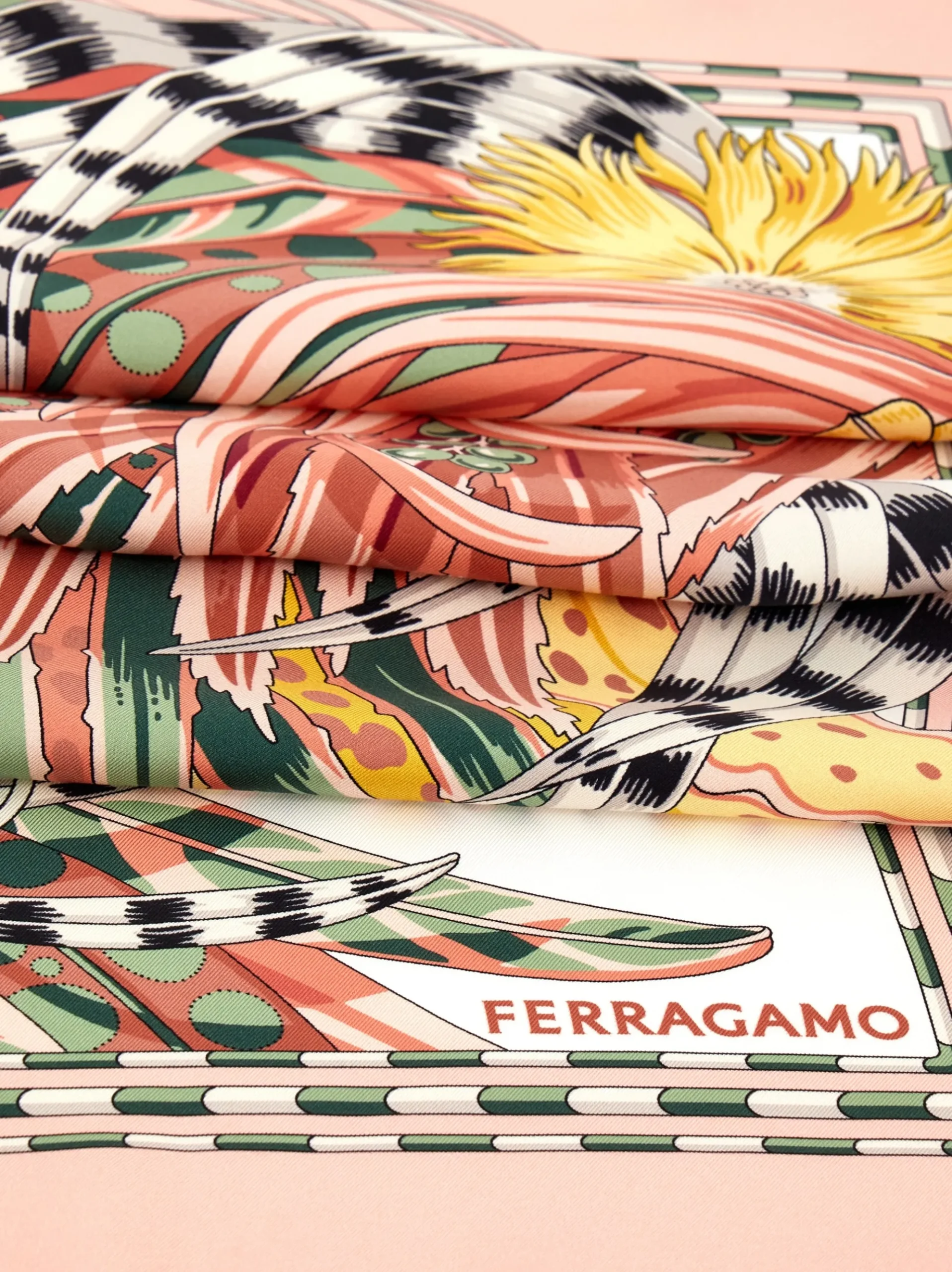 Rooster print silk scarf - Women