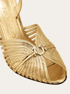 Sandal with Gancini element - Women