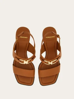 Sandal with Gancini ornament - Women