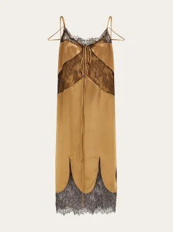 Satin and lace slip dress - Women