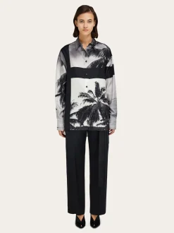 Satin cargo trouser - Women