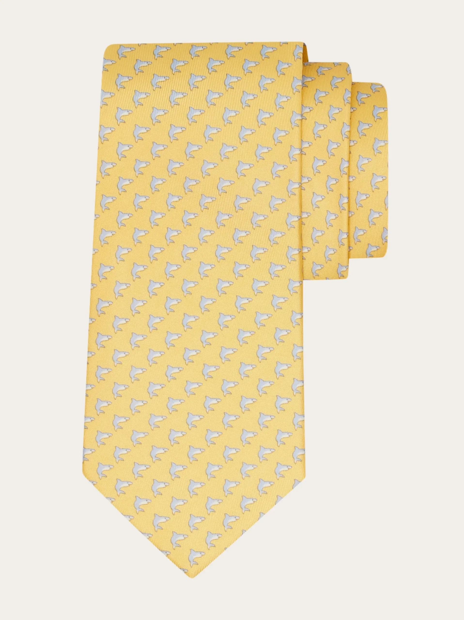 Shark print silk tie - Men