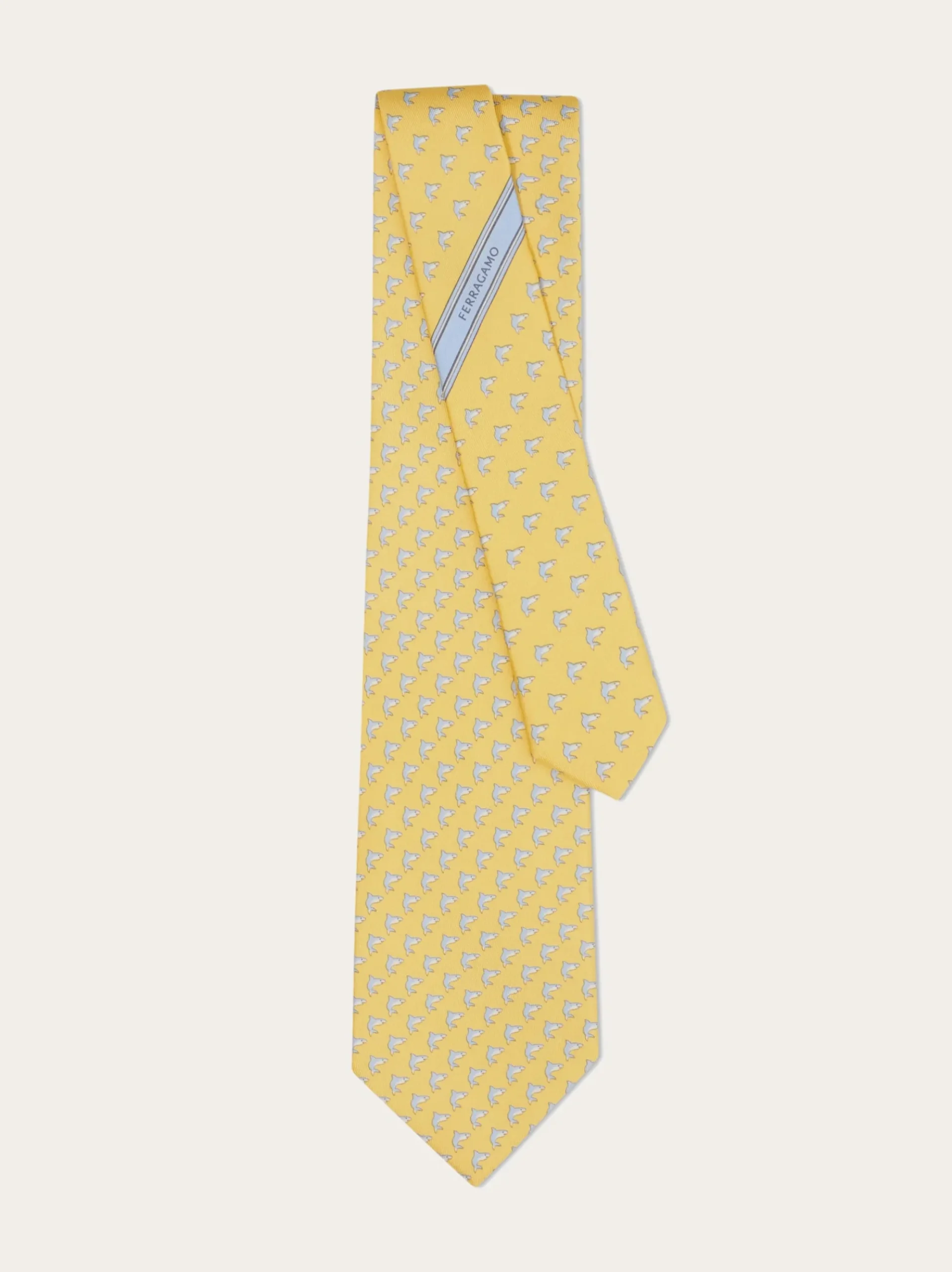 Shark print silk tie - Men