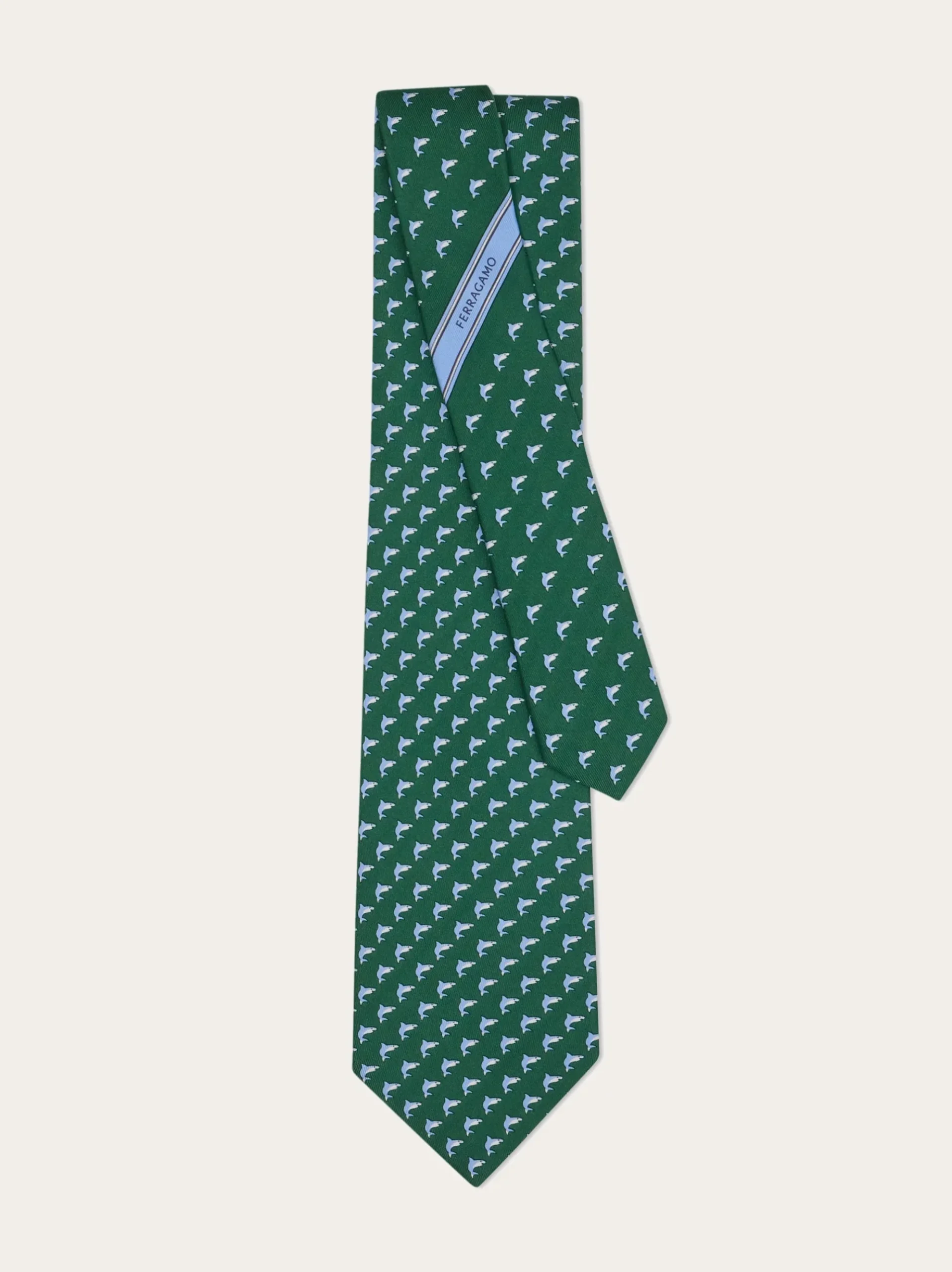 Shark print silk tie - Men