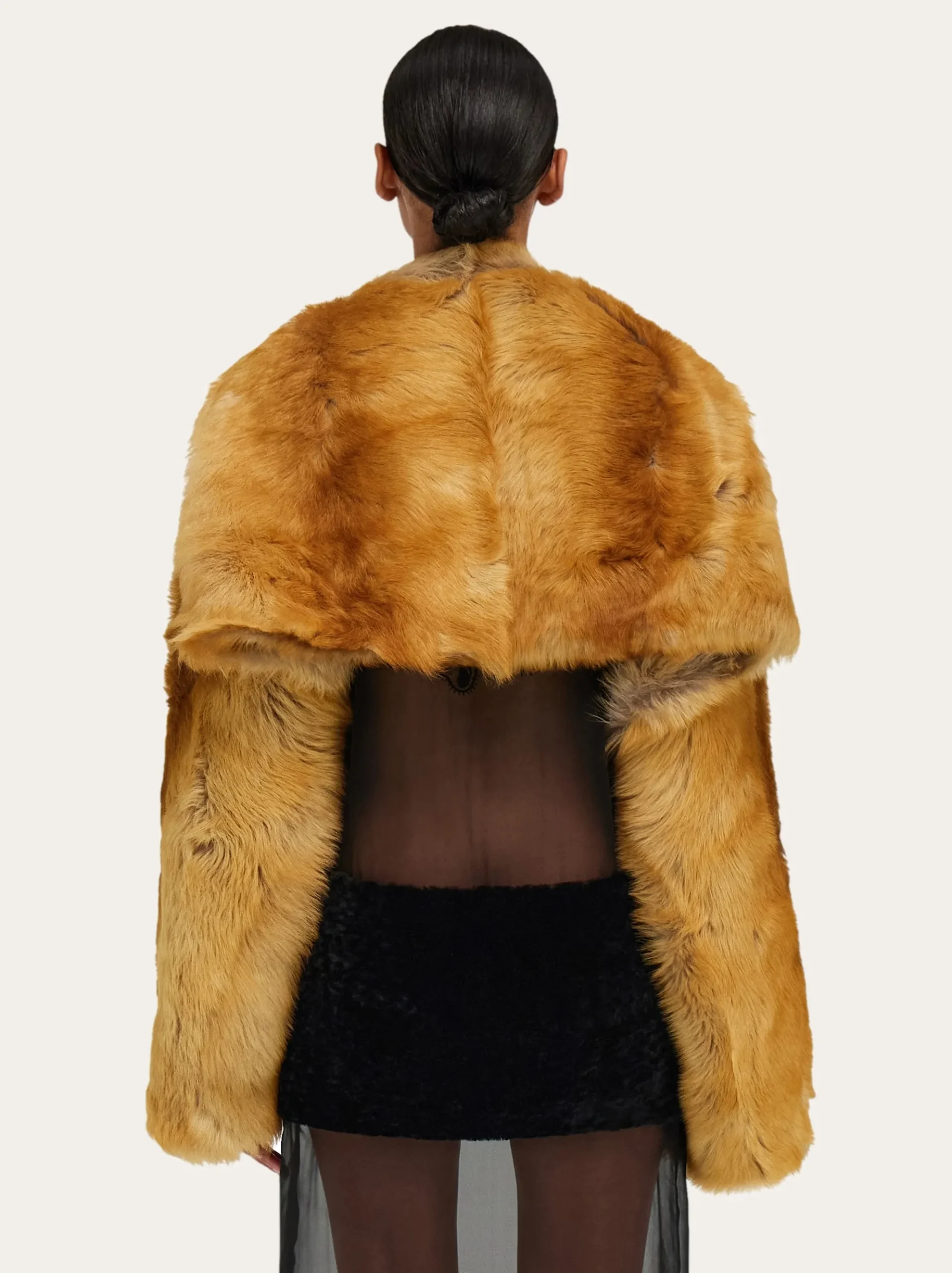 Shearling bolero coat - Women