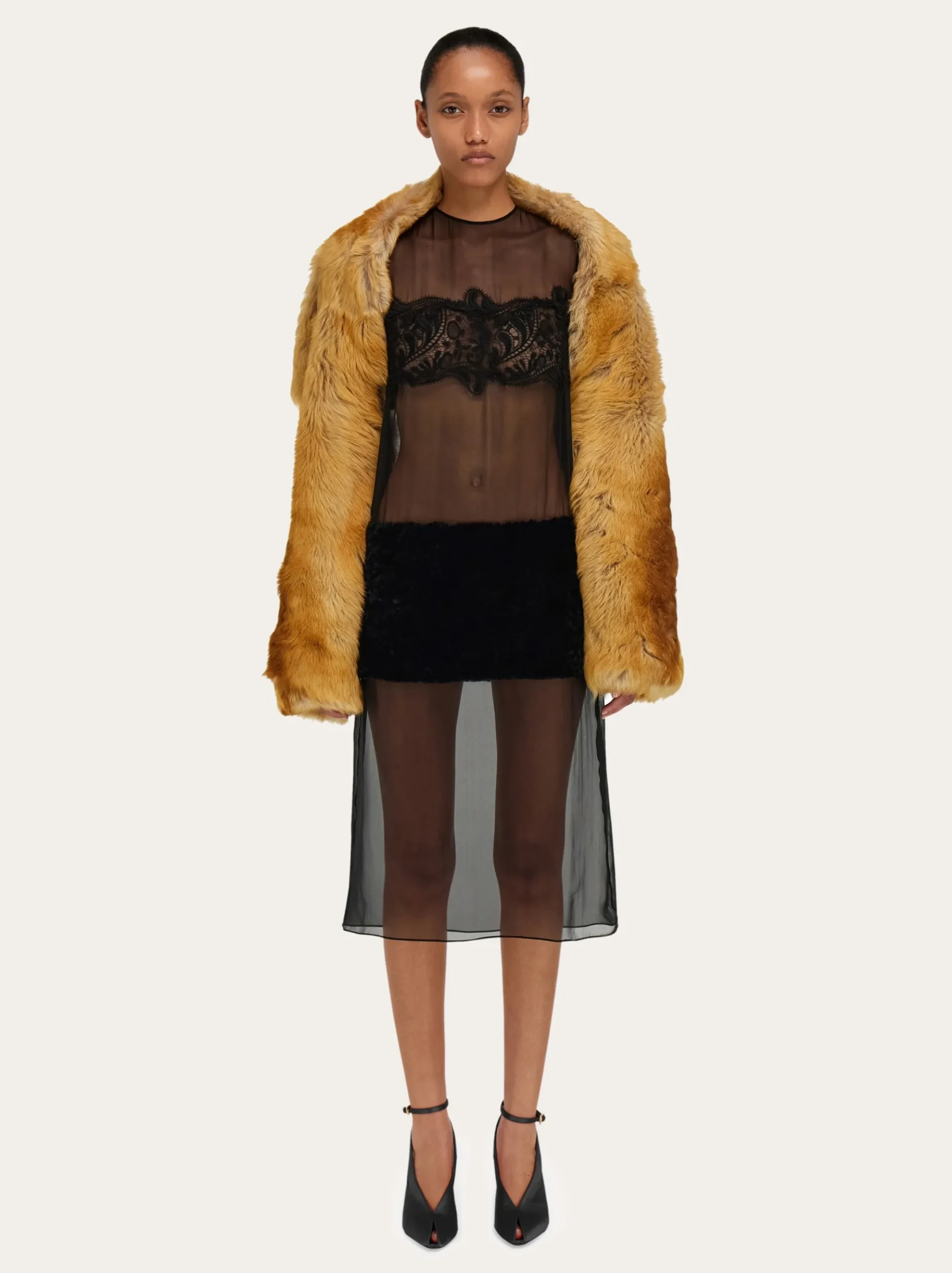 Shearling bolero coat - Women