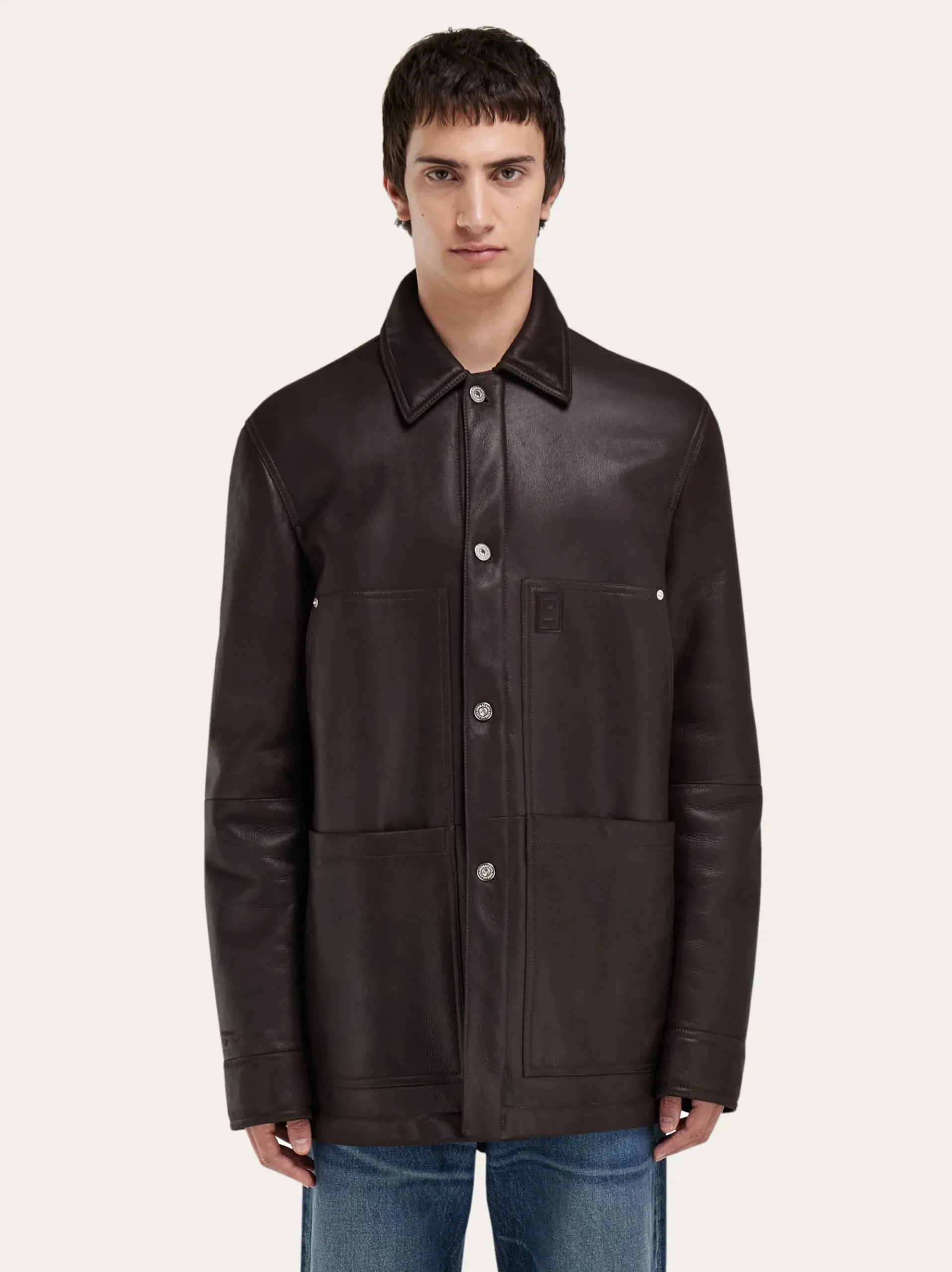 Sheepskin leather blouson - Men