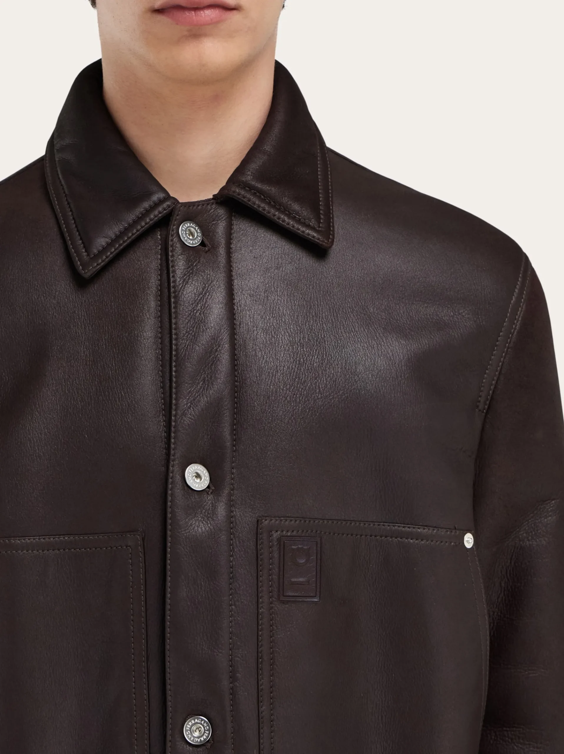 Sheepskin leather blouson - Men