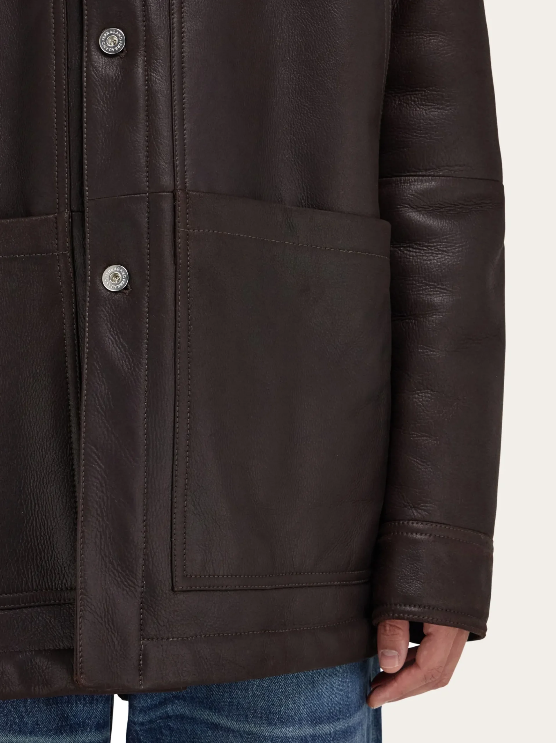 Sheepskin leather blouson - Men
