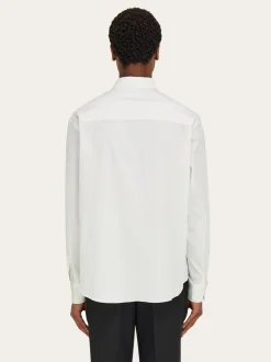 Shirt with tonal embroidered F - Men