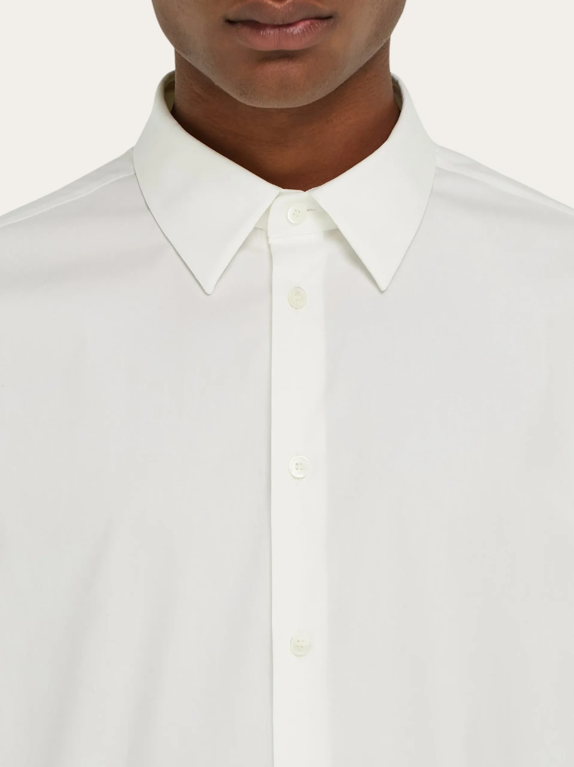 Shirt with tonal embroidered F - Men