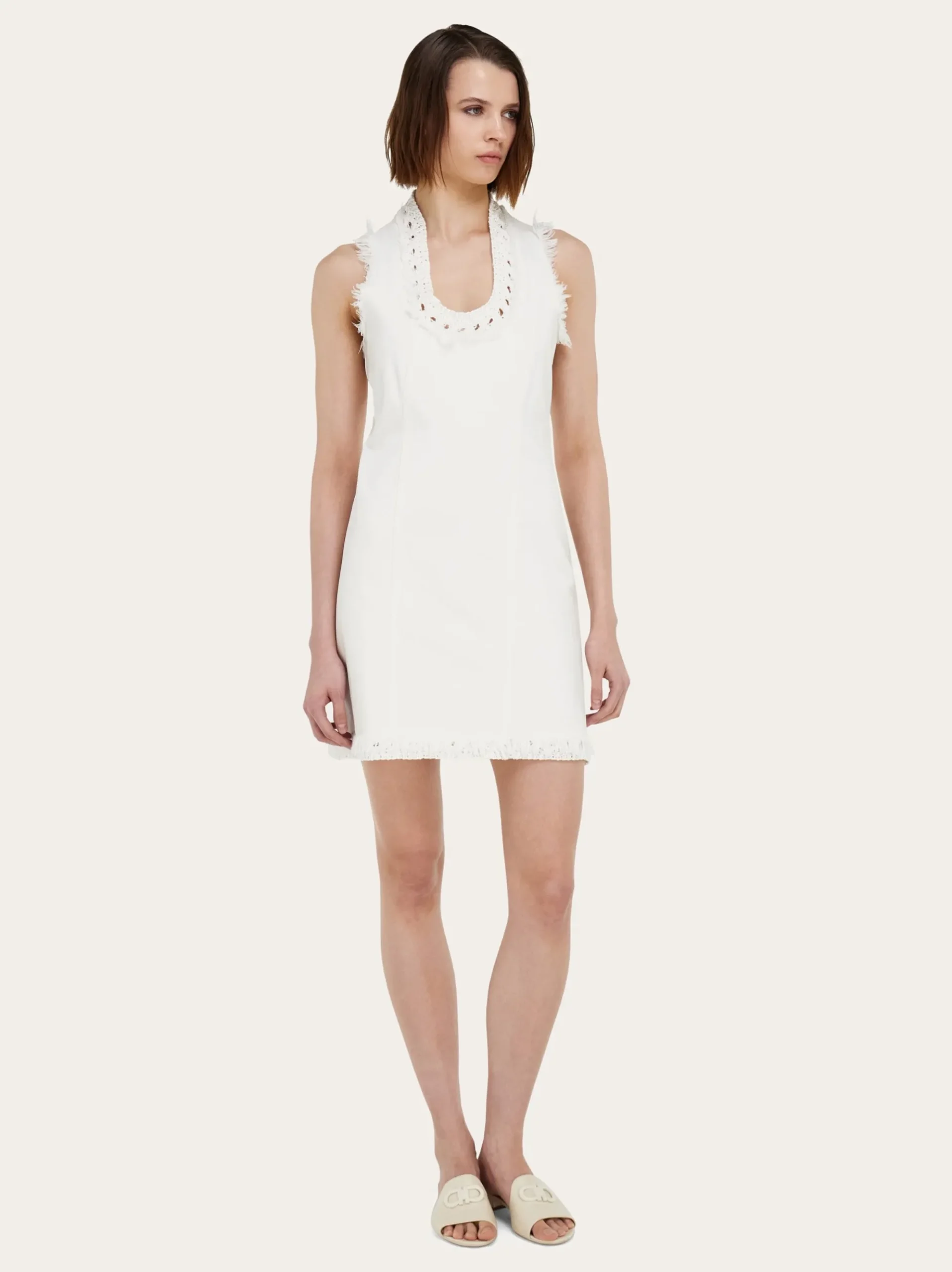 Short denim dress - Women