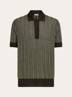Short sleeve knitted polo - Men