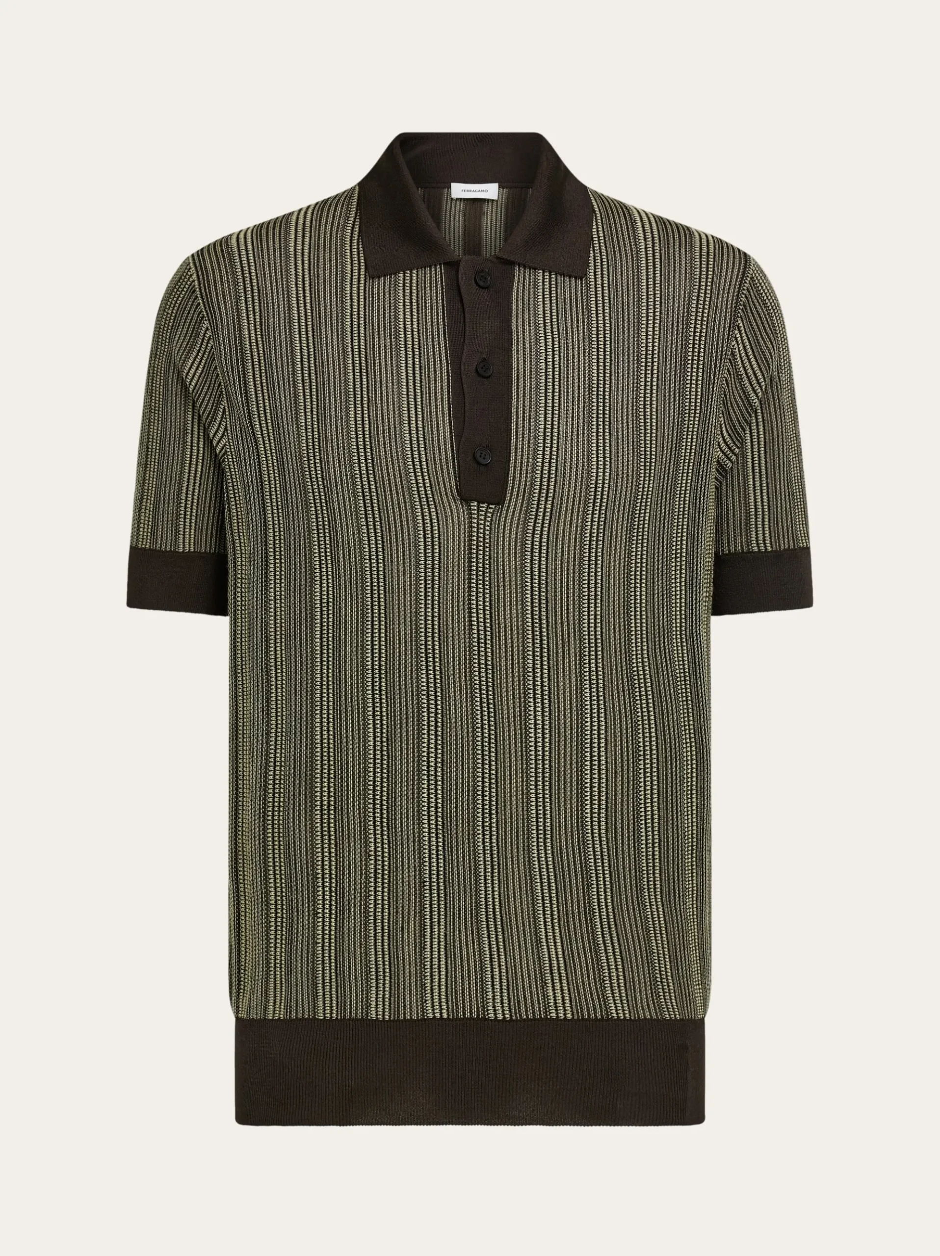 Short sleeve knitted polo - Men
