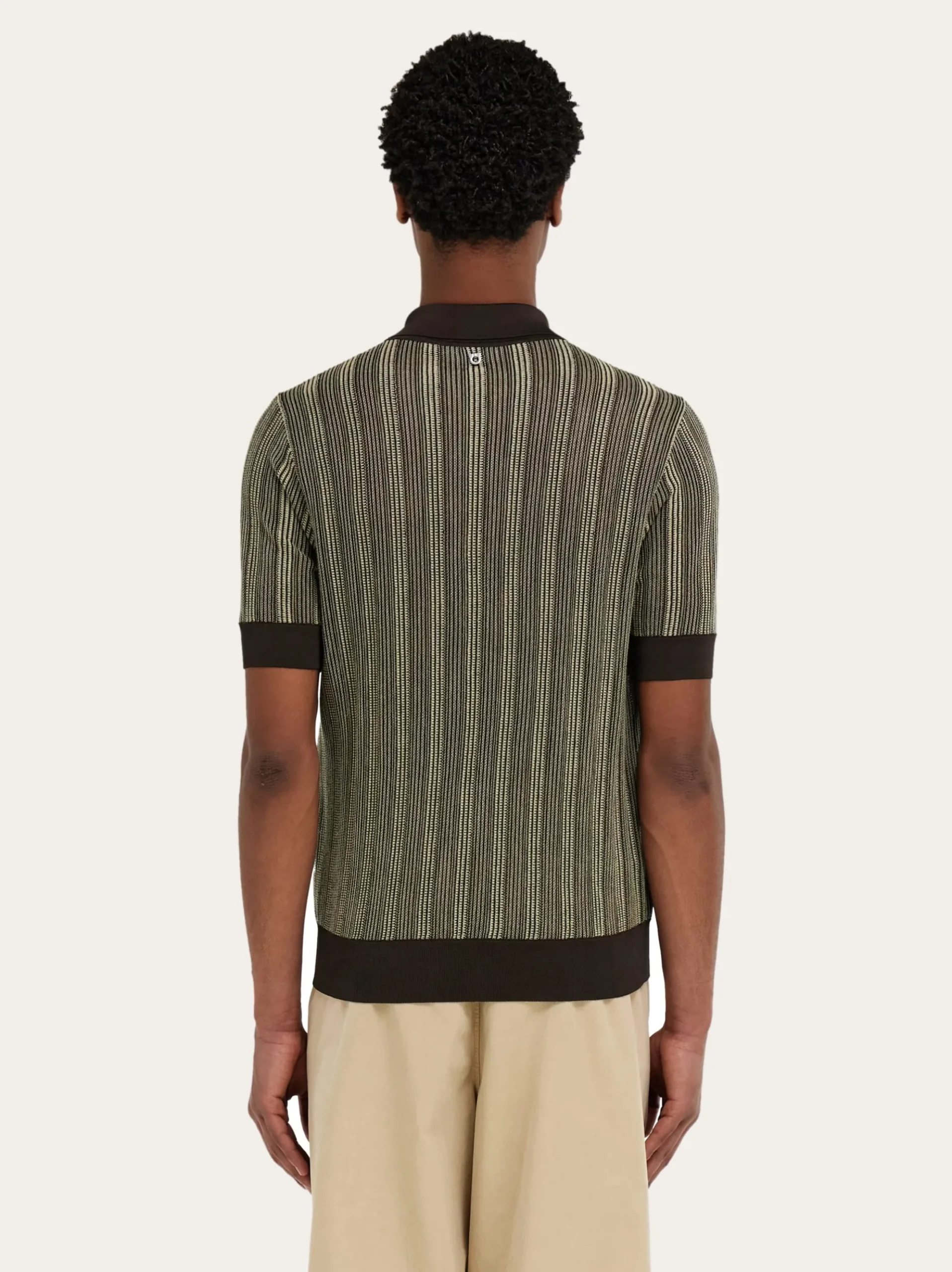 Short sleeve knitted polo - Men