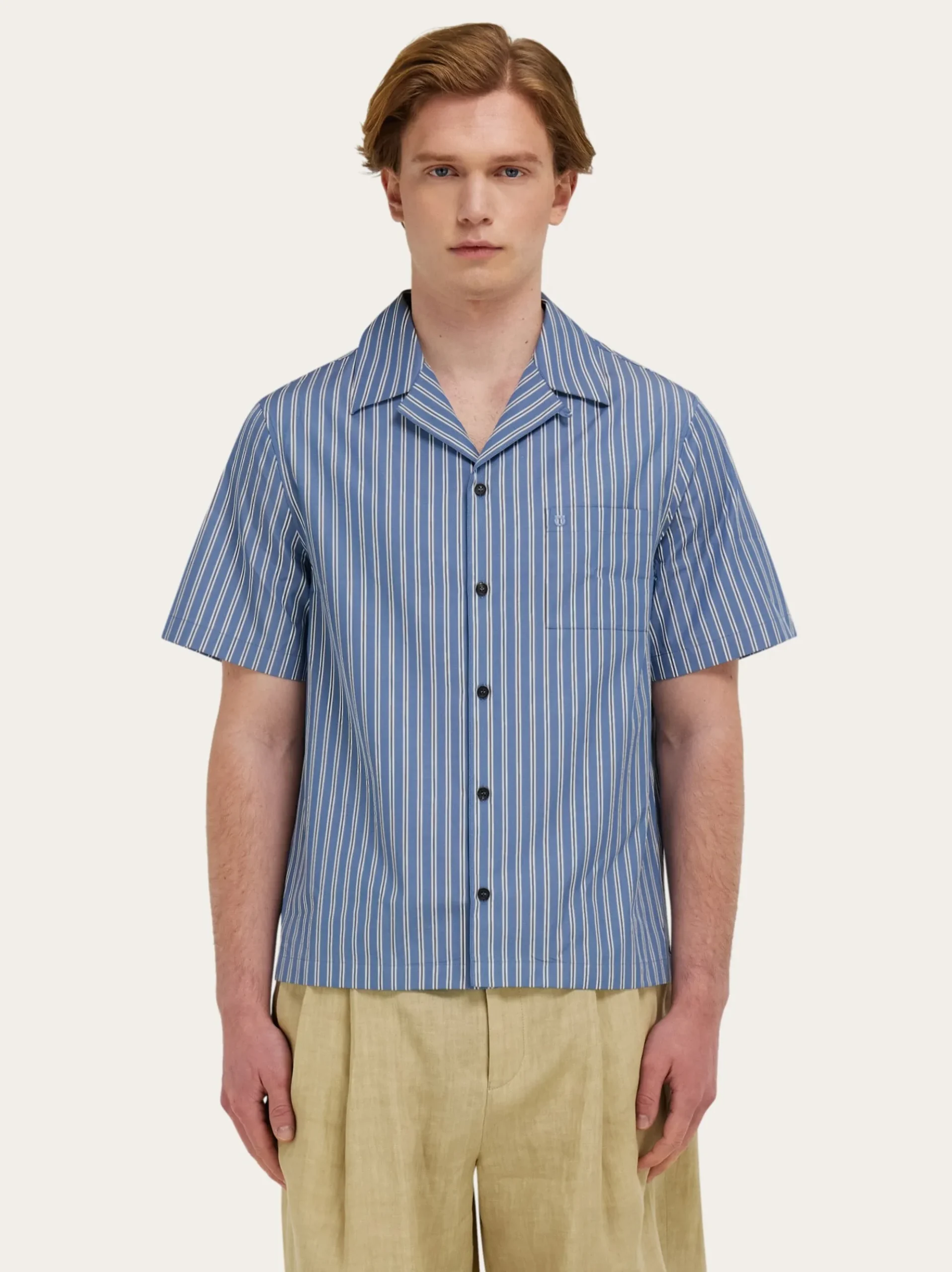Short sleeve popline shirt - Men