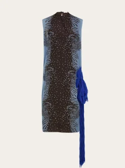 Silk dress with flower detail - Women