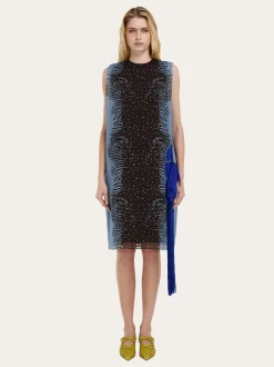 Silk dress with flower detail - Women