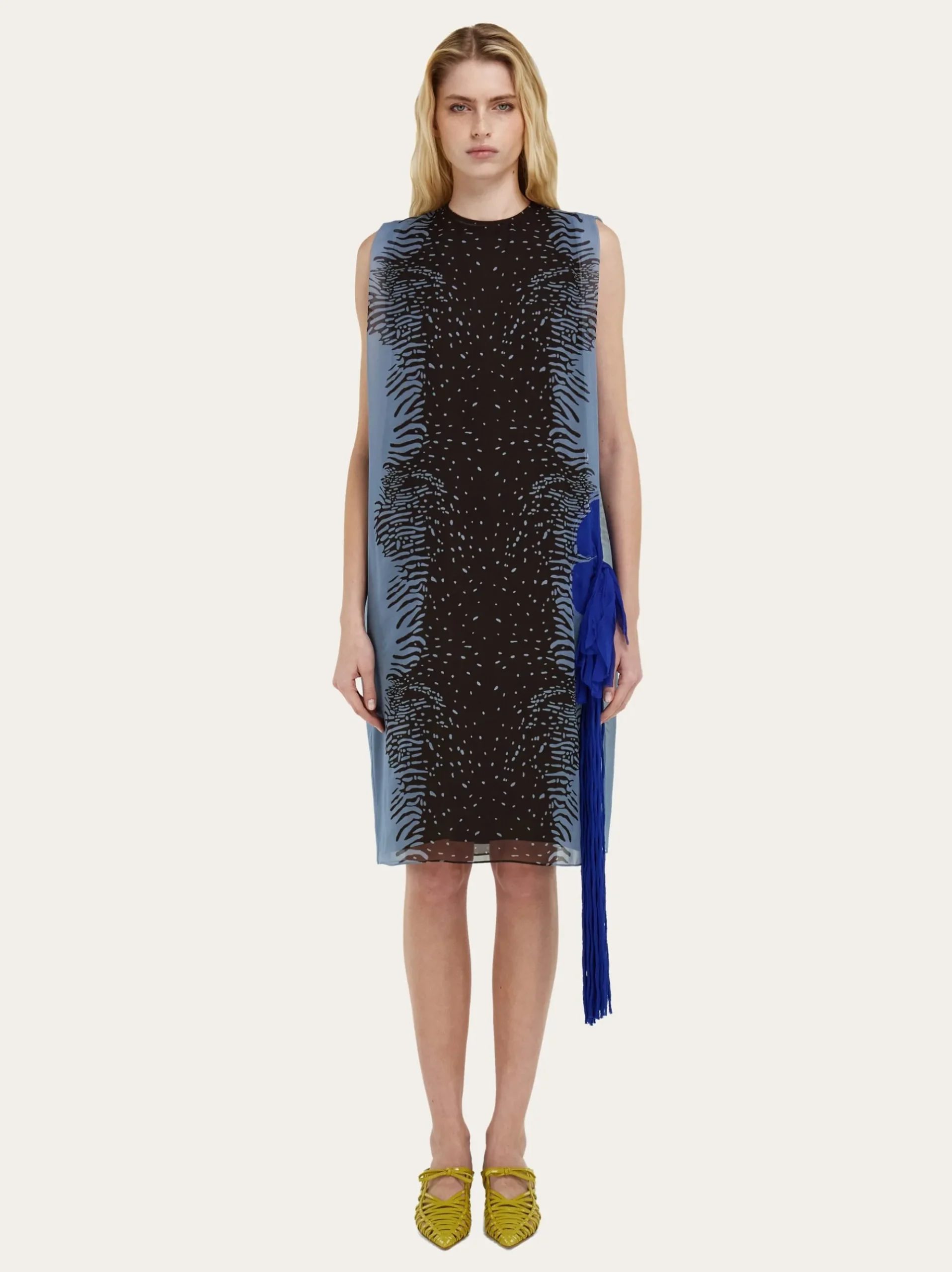 Silk dress with flower detail - Women
