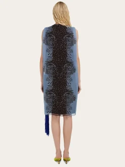 Silk dress with flower detail - Women