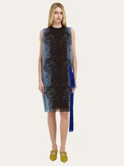 Silk dress with flower detail - Women