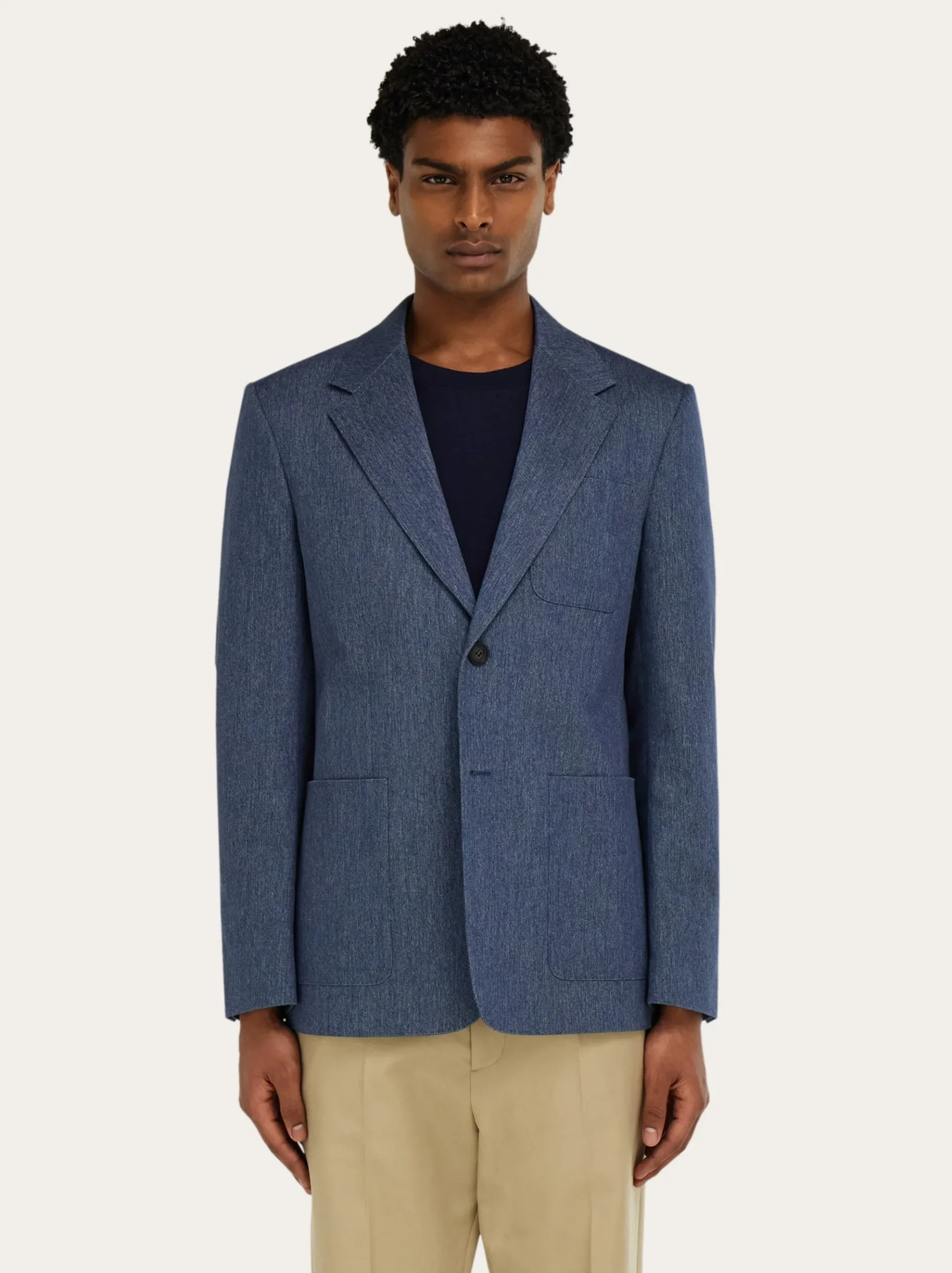 Single breasted denim blazer - Men