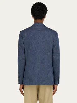 Single breasted denim blazer - Men