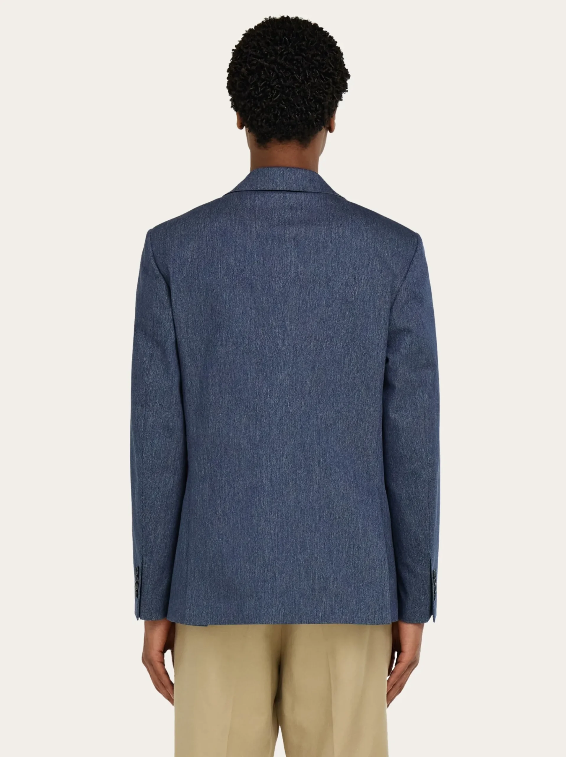 Single breasted denim blazer - Men