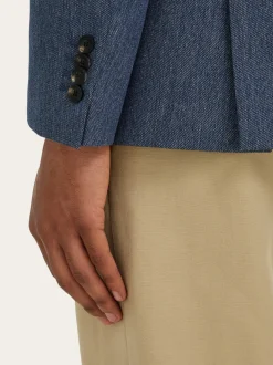 Single breasted denim blazer - Men