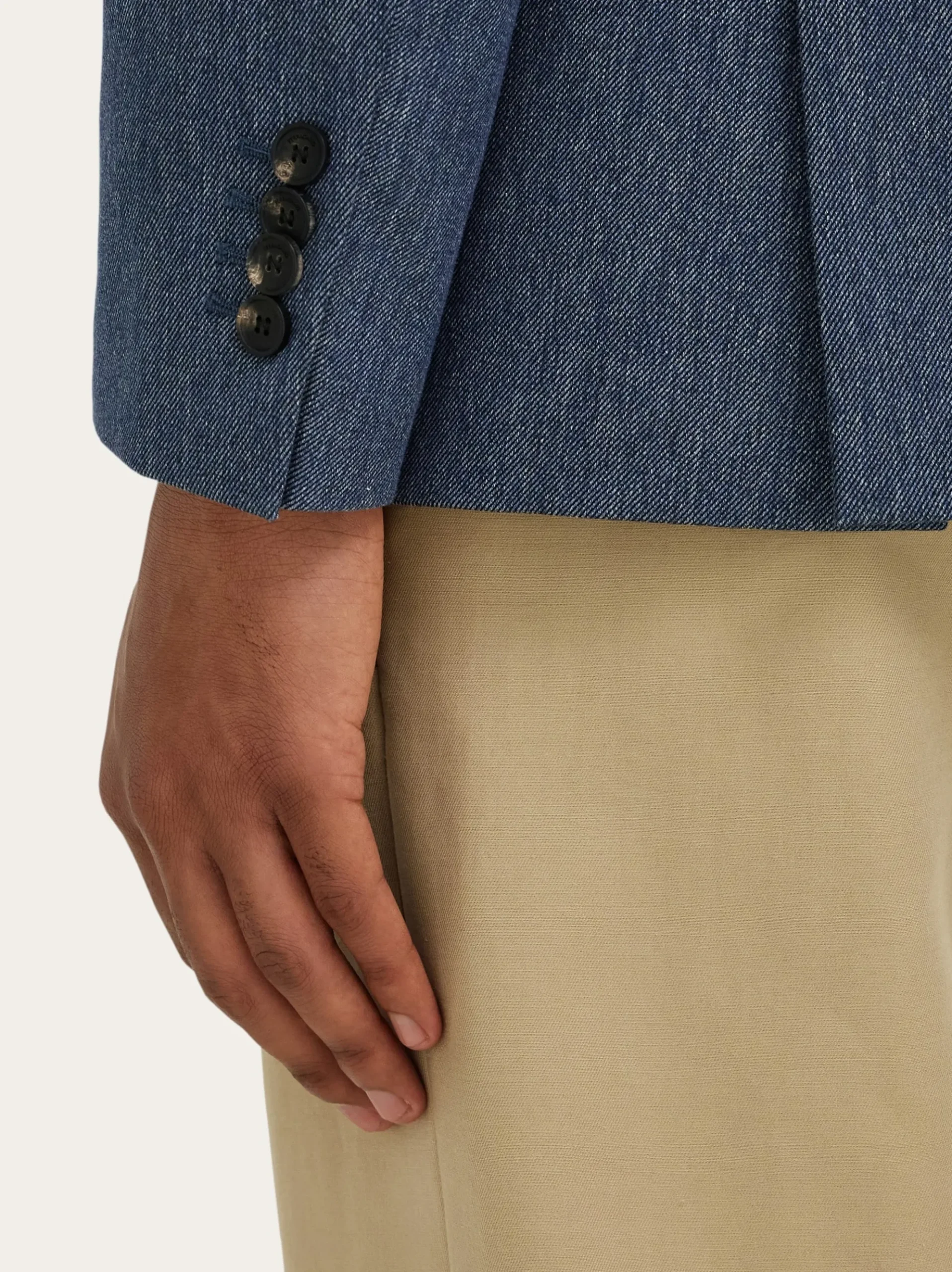Single breasted denim blazer - Men