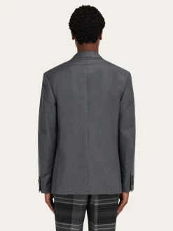 Single breasted flannel blazer - Men