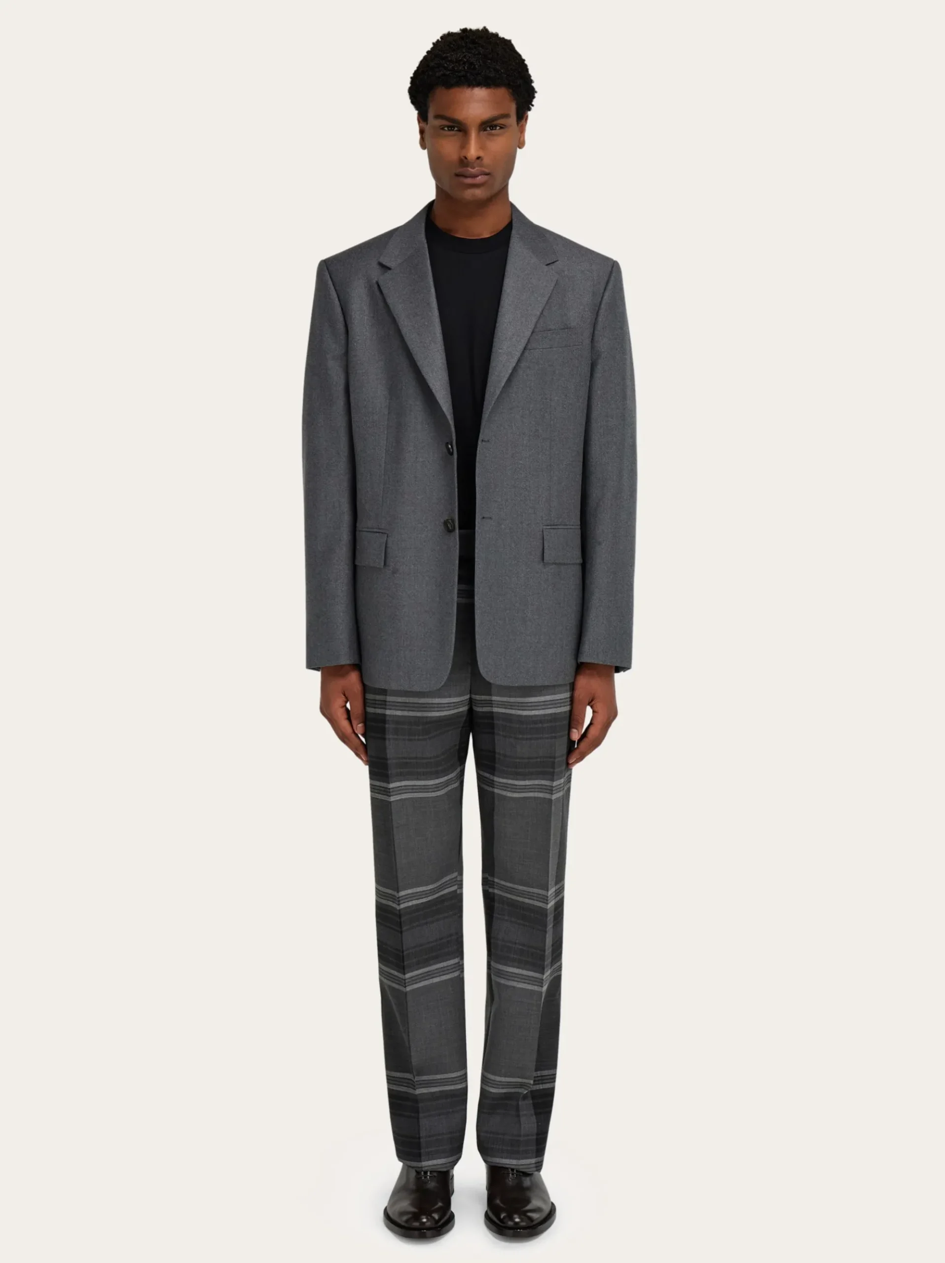 Single breasted flannel blazer - Men