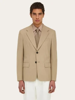 Single breasted flannel blazer - Men
