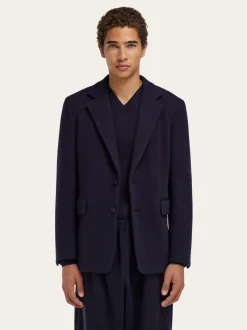 Single breasted jersey blazer - Men