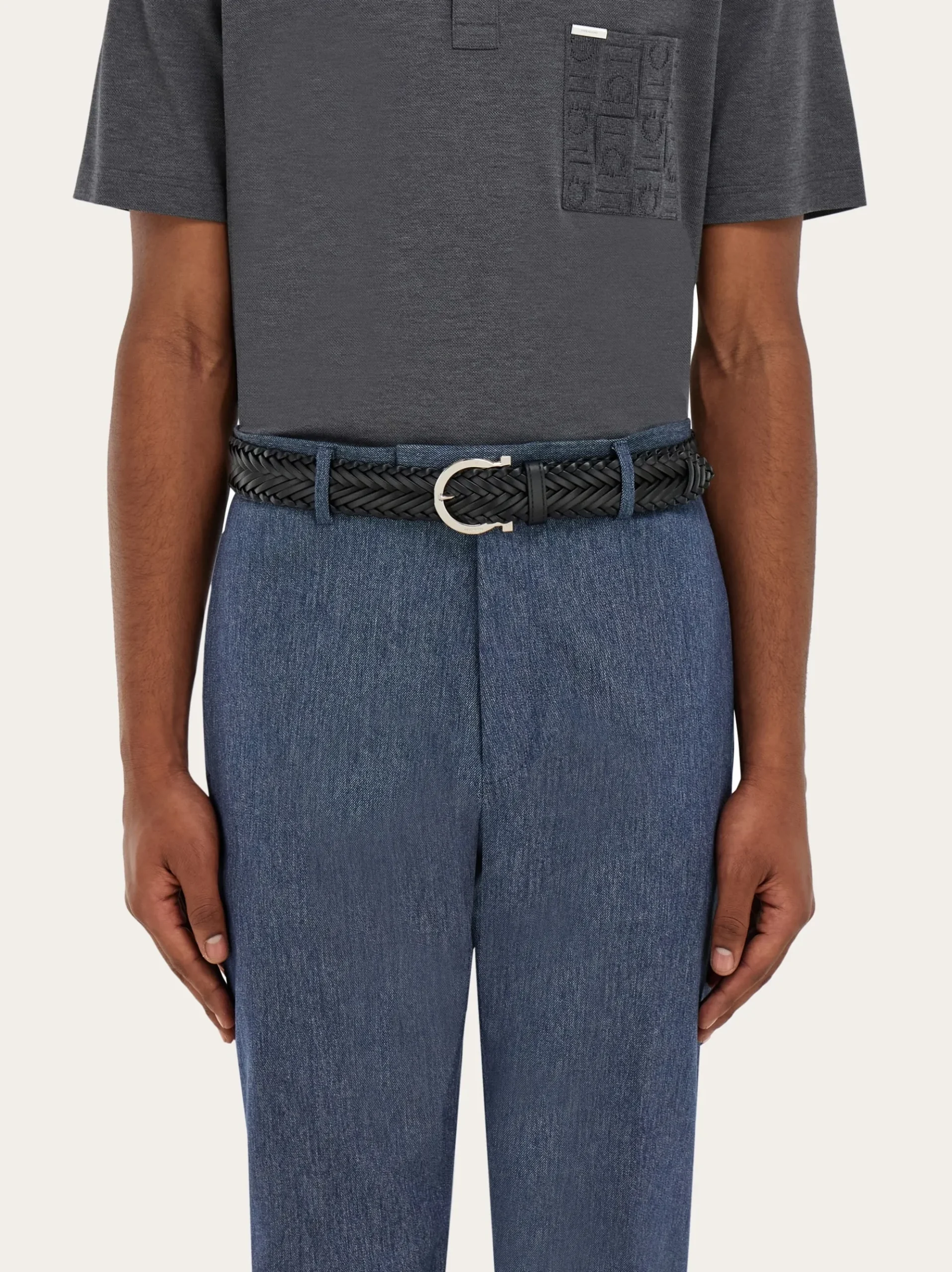 Sized Gancini belt - Men