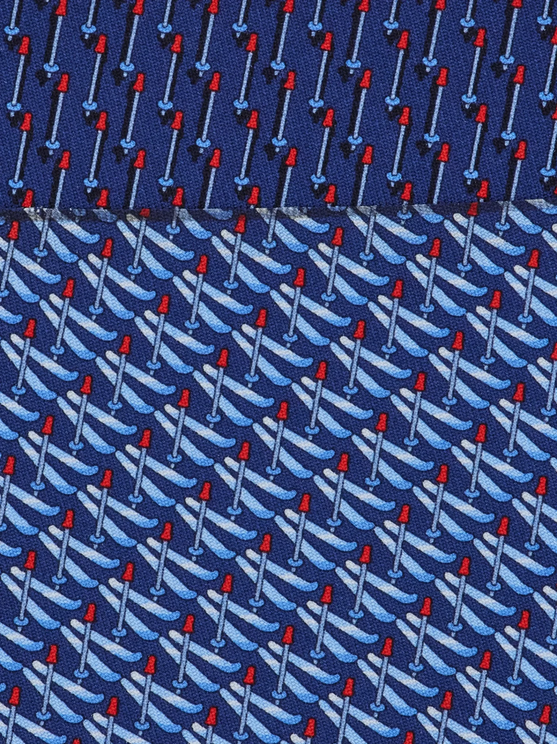 Ski print silk tie - Men