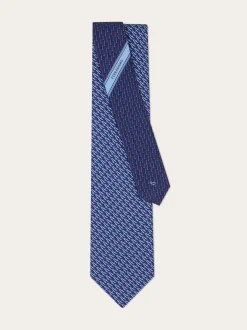 Ski print silk tie - Men