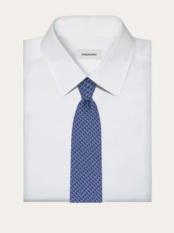 Ski print silk tie - Men