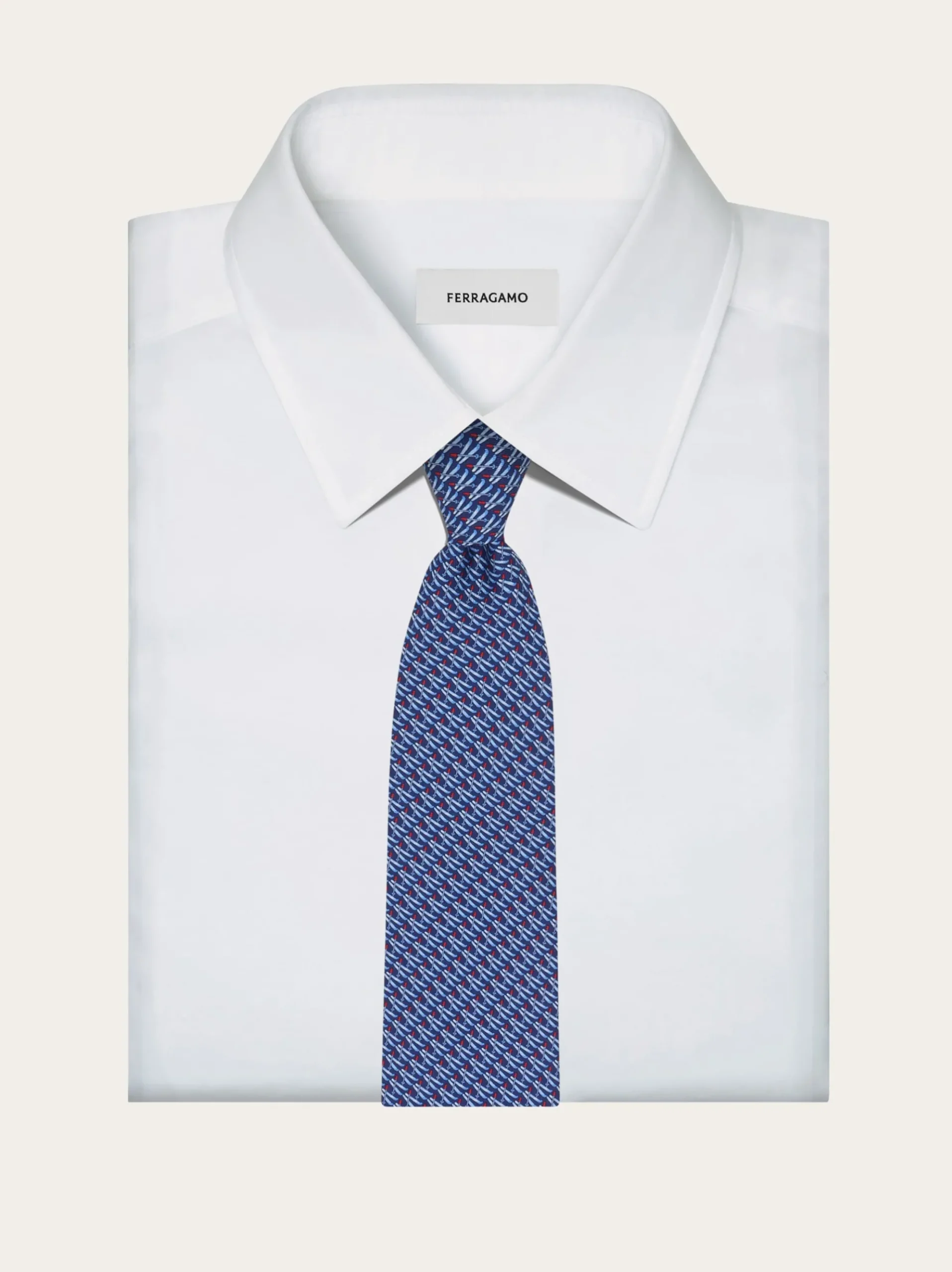 Ski print silk tie - Men