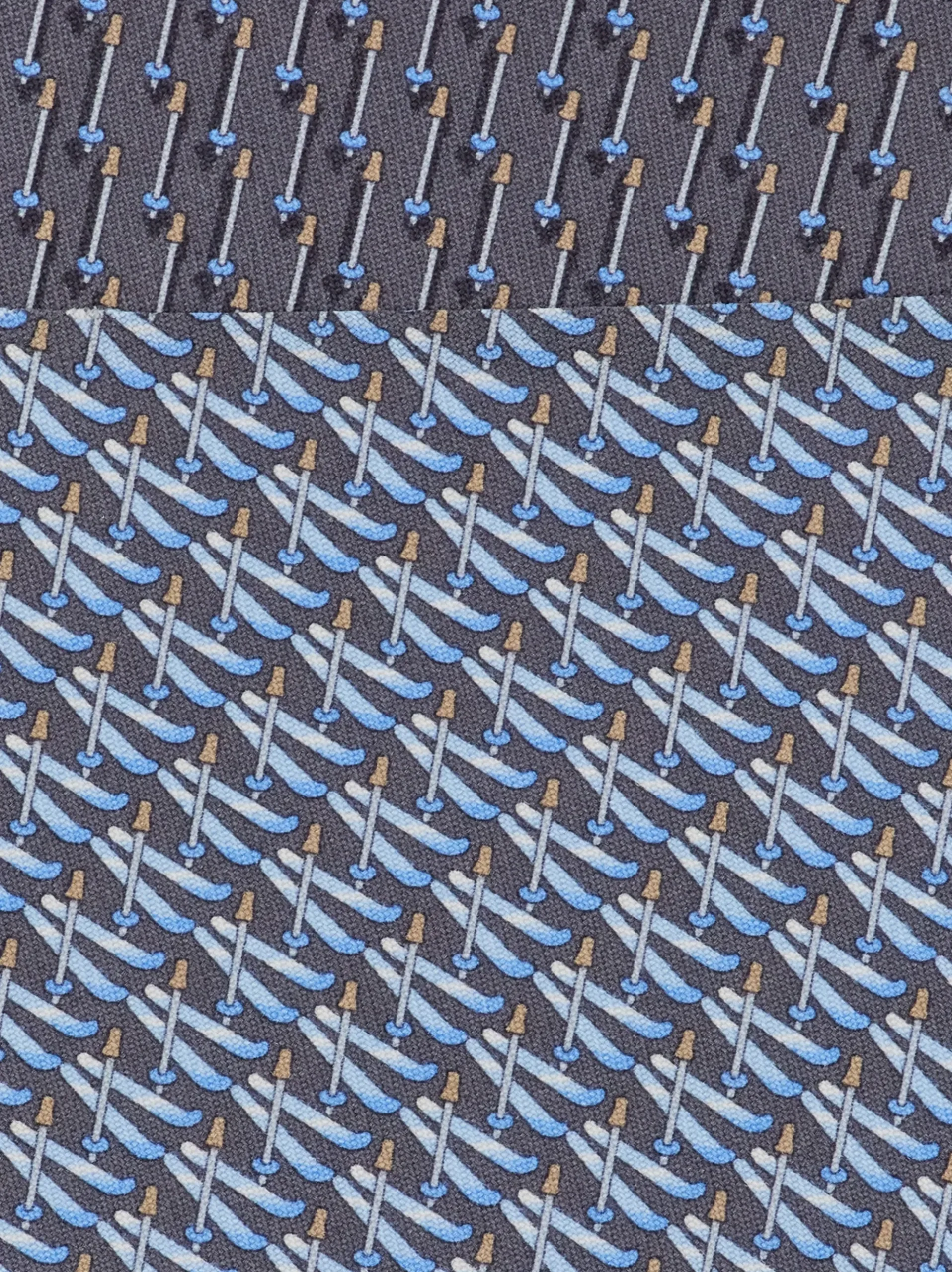 Ski print silk tie - Men