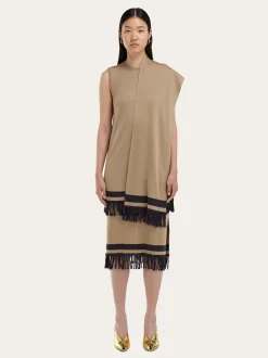 Skirt with fringe detail - Women
