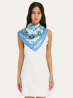Spring print silk scarf - Women