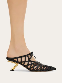 S-shaped heel mule - Women