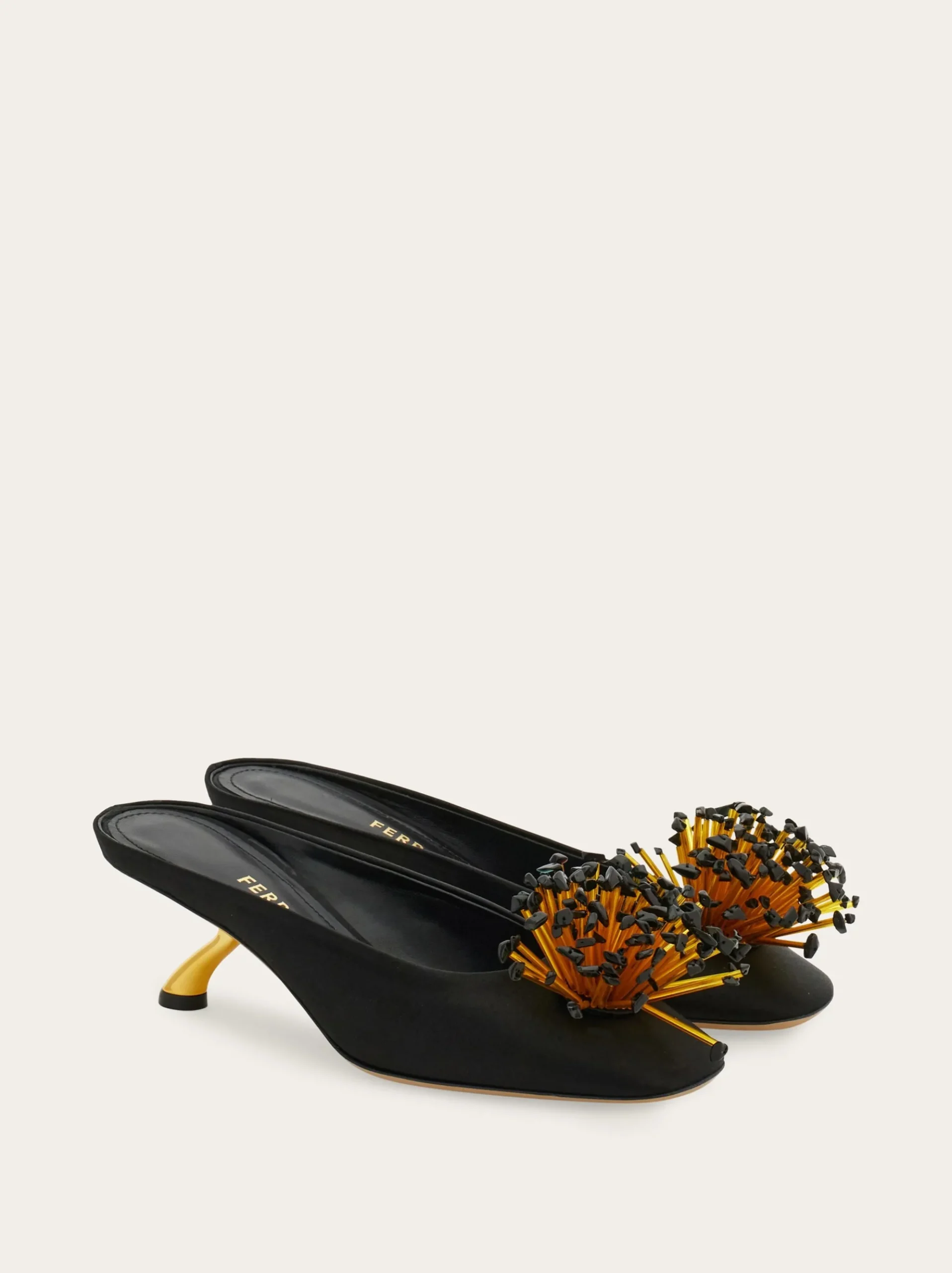 S-shaped heel mule - Women