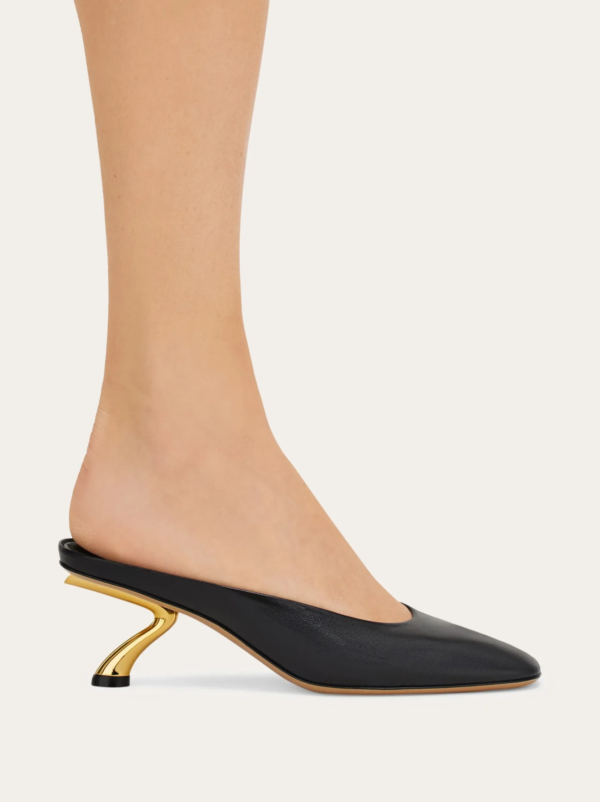 S-shaped heel mule - Women