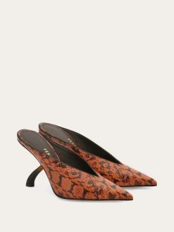 S-shaped heel mule - Women