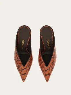 S-shaped heel mule - Women