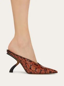S-shaped heel mule - Women