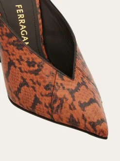 S-shaped heel mule - Women