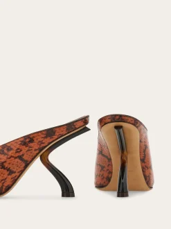 S-shaped heel mule - Women
